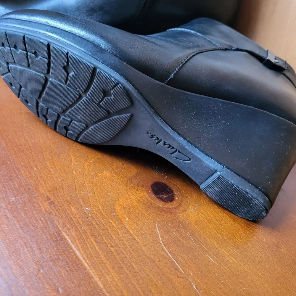 NEW Leather Wedge Bootie by Clarks - 8.5